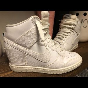 platform white nikes